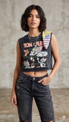 לצפייה במוצר TOM AND JERRY CROPPED T-SHIRT